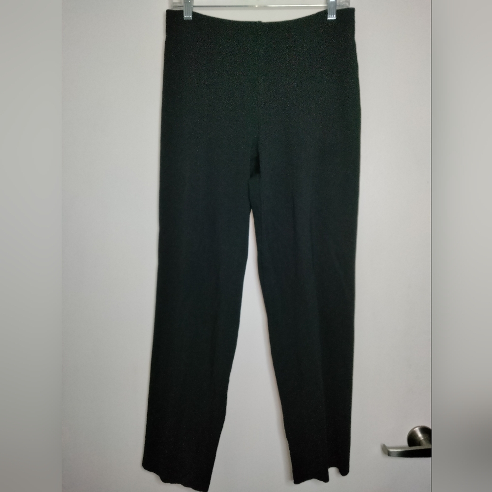 Eileen Fisher (Size XS) Classic Black Stretch Casual Pull-on Pants - Picture 3 of 8